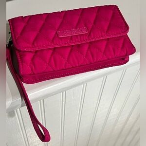 Vera Bradley pink wristlet